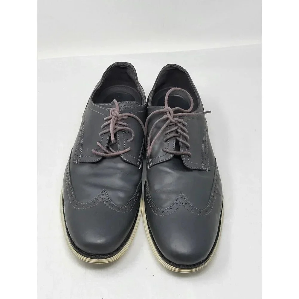 Cole Haan Original Grand Gray Wingtip Oxford Dress Shoes C30025 Men 11.5 - Picture 3 of 8
